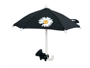 Защитный зонт для крепления сотового телефона (черный, ромашка)